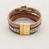 Rustic bohemian heart leather bracelet for earthy fashion styling, weekend outfits, and layered jewelry wear.
