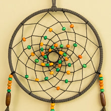 Rustic Vintage Peacock Feather Dream Catcher hanging ornament for bohemian home decor, meditation spaces, and peaceful room styling.