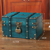 Rustic wooden desktop safe box for keeping important papers, cash, and treasured keepsakes secure.