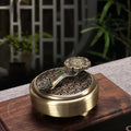 Ruyi Yuanyuan bronze Chinese incense burner for burning incense during meditation, prayer, and home decor display.