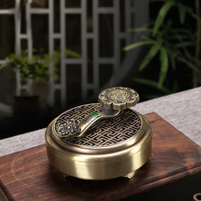 Ruyi Yuanyuan bronze Chinese incense burner for burning incense during meditation, prayer, and home decor display.