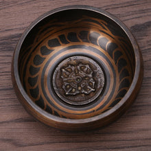 Sacred Chakra meditation singing bowl kit with handcrafted bowl and mallet for chakra alignment, deep breathing, and daily meditation practice.