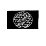 Sacred geometry mat with Flower of Life design for dowsing, divination practice, and pendulum readings.