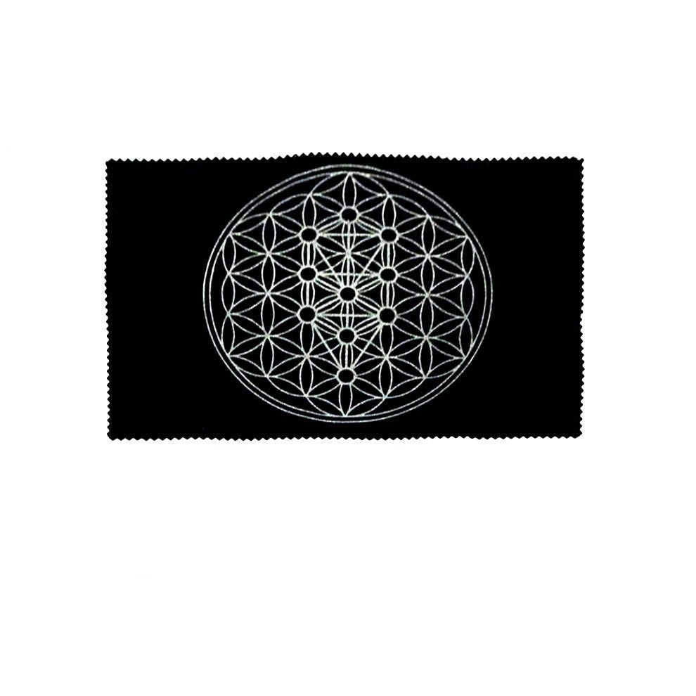 Sacred geometry mat with Kabbalah Tree of Life design for dowsing, divination practice, and pendulum readings.