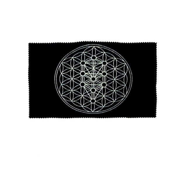 Sacred geometry mat with Kabbalah Tree of Life design for dowsing, divination practice, and pendulum readings.