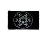Sacred geometry mat with Metatron's Cube design for dowsing, divination practice, and pendulum readings.
