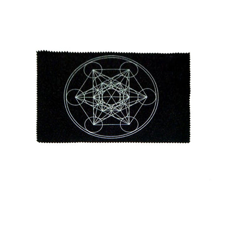 Sacred geometry mat with Metatron's Cube design for dowsing, divination practice, and pendulum readings.