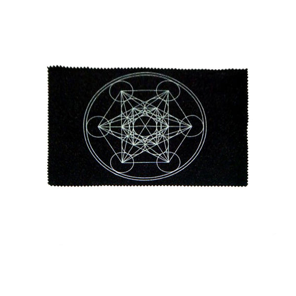 Sacred geometry mat with Metatron's Cube design for dowsing, divination practice, and pendulum readings.