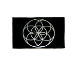 Sacred geometry mat with Seed of Life design for dowsing, divination practice, and pendulum readings.