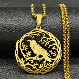EREBUS sacred geometry raven pendant in black finish for spiritual fashion, ritual-inspired style, and everyday accessorizing.