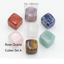 Sacred Geometry seven chakra stone set with polished crystals for meditation, energy alignment, and spiritual rituals.