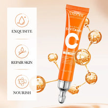 SADOER Vitamin C brightening eye cream tube for puffy eyes, under-eye hydration, and improving a refreshed appearance.