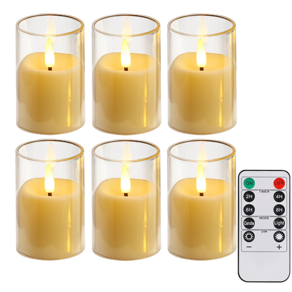 Safe flameless LED candles set of 5 for home decor, festive decorating, and candlelight ambiance without an open flame.
