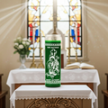 Saint Anthony green 7 day candle for prayer, devotion, and spiritual ritual use.