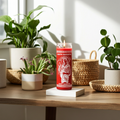 Saint Barbara red 7 day candle in glass jar for prayer, devotion, and spiritual altar use.