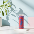 Saint Lucy Pink 7-Day Candle glass prayer candle for love, peace, joy, and devotional use.