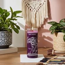 Saint Michael 7-day candle for luck, protection, and strength in prayer and spiritual practice.