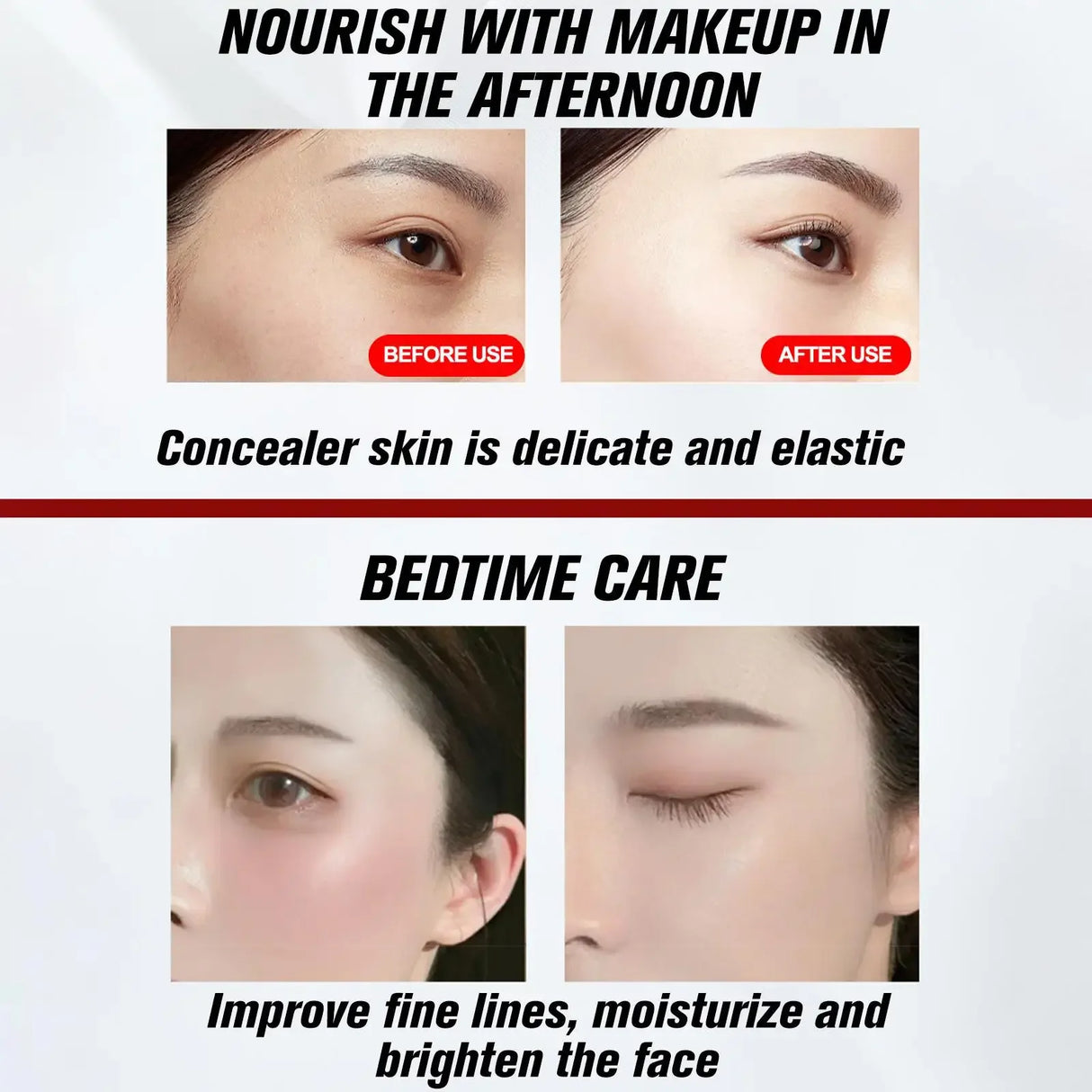 SAKSRAAR Dragon Blood Cream before and after skin results showing visible improvement in texture and glow.