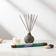 Triloka Sandalwood Lavender Blend incense sticks for yoga practice, stress relief, and peaceful room ambiance.
