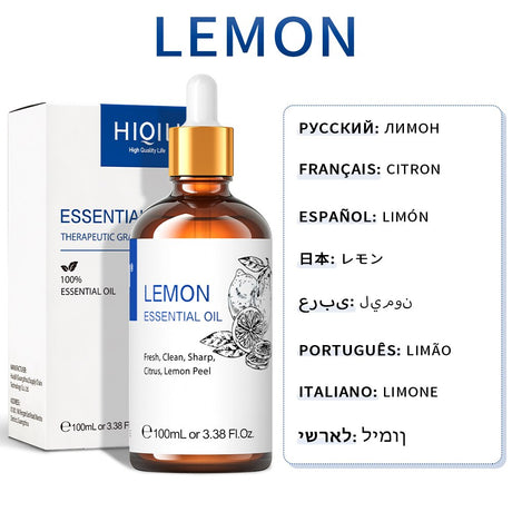 HIQILI sandalwood oil 100ML bottle for calming aromatherapy, diffuser sessions, and wellness rituals.