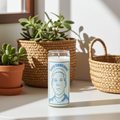 Santo Toribio Romo white 7-day candle for prayer, faith, and peaceful devotional use.