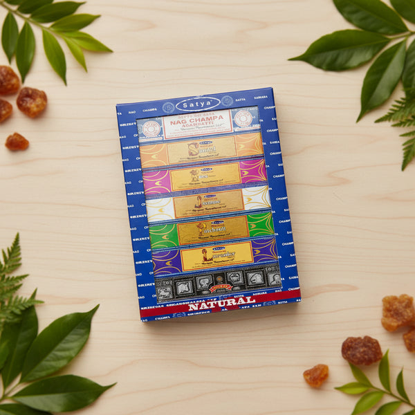 Satya 7-in-1 Natural Series Incense Gift Pack