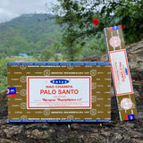 Satya India Aromatherapy incense sticks for meditation, stress relief, and spiritual cleansing use.