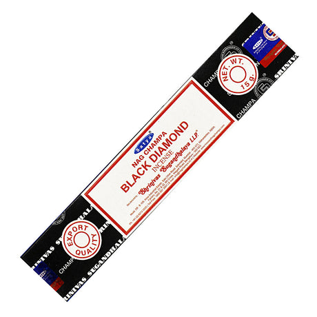 Satya Black Diamond Incense Sticks for meditation, focused work, and premium home fragrance.