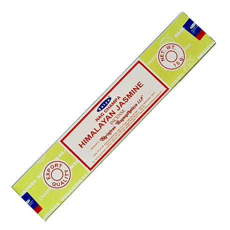 Satya Himalayan Jasmine Incense Sticks for relaxation, meditation, and home fragrance.