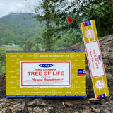 Satya India Aromatherapy incense sticks for spiritual rituals, meditation, and serene indoor fragrance.