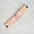Satya Nag Champa California White Sage Incense Sticks for space cleansing, purification, and meditation.