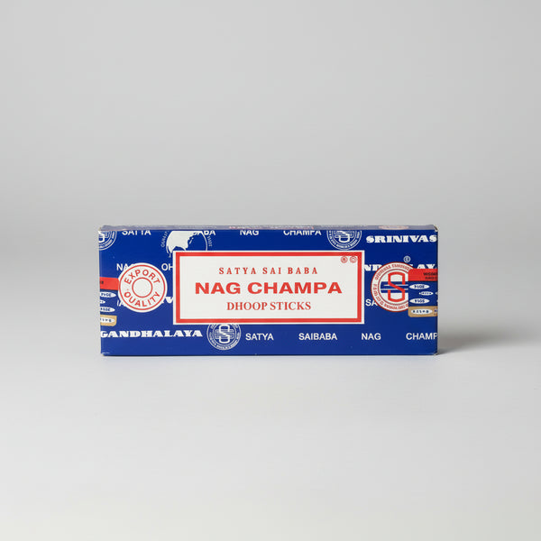 Satya Nag Champa Dhoop 10 Sticks for meditation, crystal cleansing, and home ambiance.