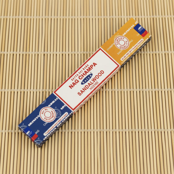 Satya Nag Champa Sandalwood Incense Sticks 16 gm combo for meditation, yoga, and home ambiance.