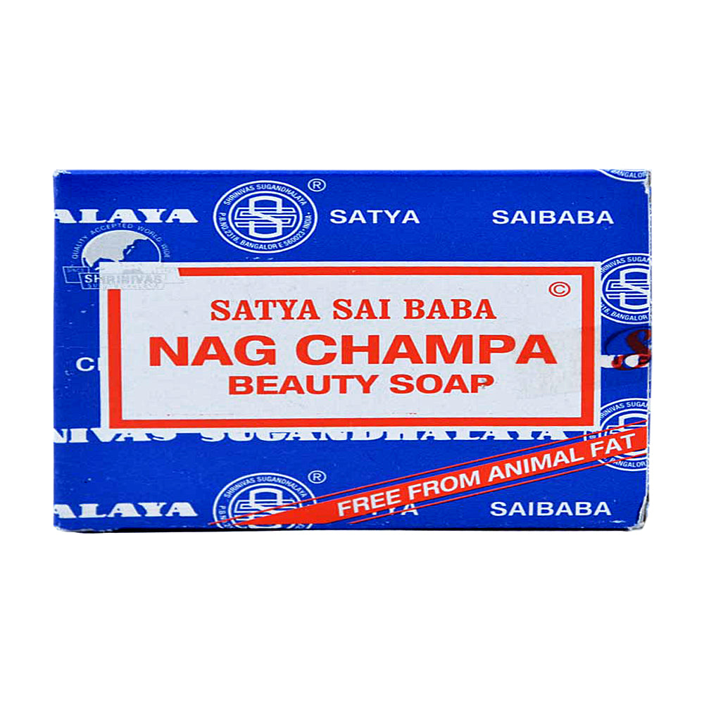 Satya Nag Champa Soap 75g round aromatic bar for daily body cleansing, meditation rituals, and home fragrance.