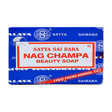 Satya Nag Champa Soap 75g round aromatic bar for daily body cleansing, meditation rituals, and home fragrance.