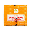 Satya Sandalwood Dhoop Incense Cones for meditation, purification, and daily ritual use.
