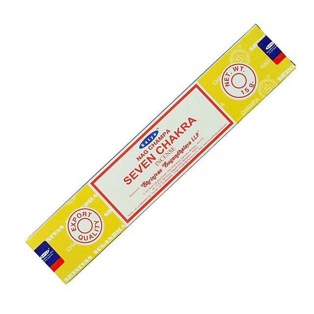Satya Seven Chakra Incense Sticks 15 gram box