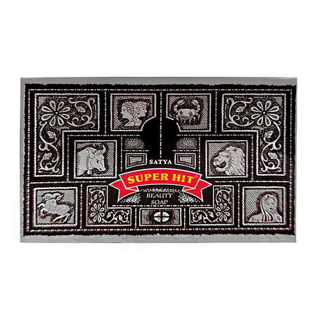Satya Super Hit Bar Soap 75g glycerin cleansing bar for daily body washing, hand cleansing, and aromatic self-care.