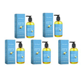 Set of Ochana scented body oils with blue boxes on a white background