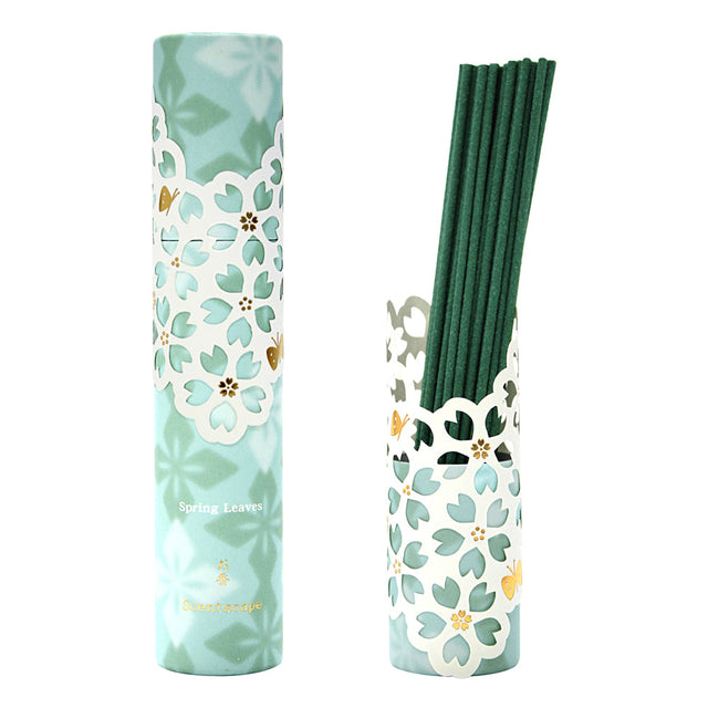 Scentscape Spring Leaves incense sticks with ceramic holder