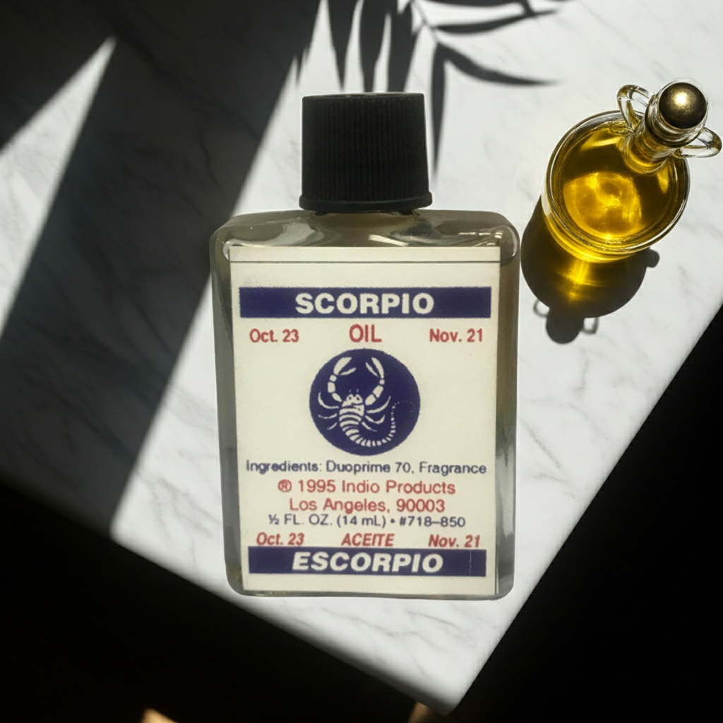 Scorpio Wish Oil spiritual oil bottle for wish work, personal intention rituals, and altar use.