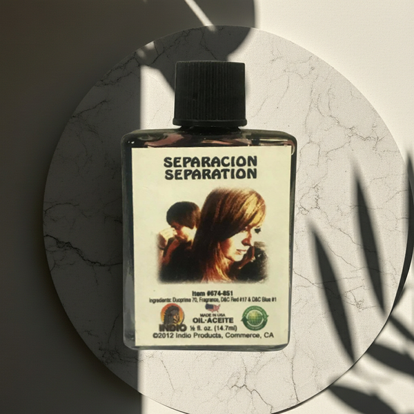 Separacion Separation Wish Oil bottle for spiritual separation work, intention setting, and ritual use.
