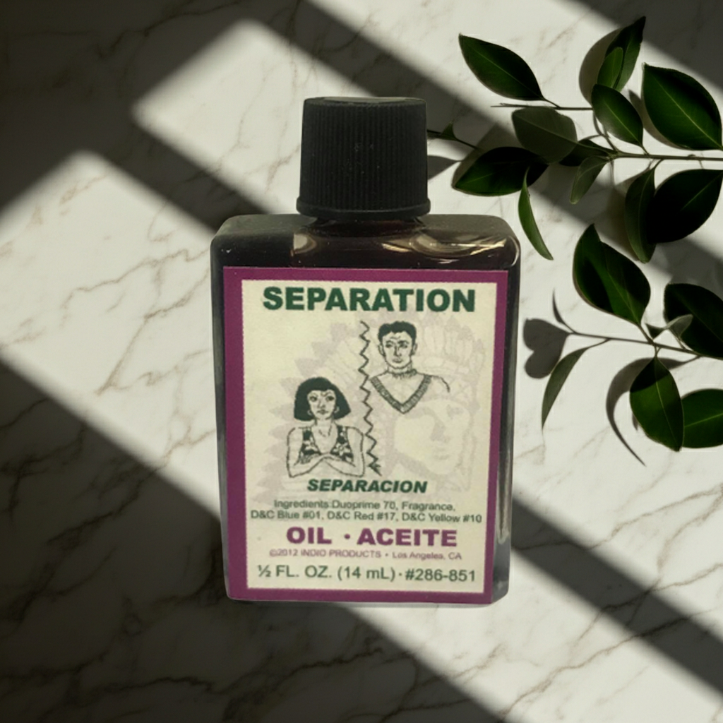 Separation Wish Oil ritual oil bottle for anointing, spellwork, and separation-focused spiritual practice.