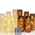 Set of 10 flameless LED pillar candles for home décor, ambient lighting, and everyday use.