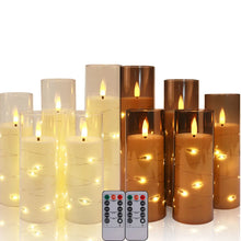Set of 10 flameless LED pillar candles for home décor, ambient lighting, and everyday use.