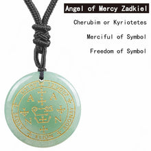 Seven Archangel Green Aventurine gemstone pendant for spiritual focus, angelic inspiration, and healing sessions.