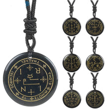 Seven Archangel Quartz & Obsidian pendant charm for energy cleansing, faith practice, and personal protection.