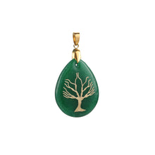 Seven chakra teardrop tree pendant jewelry for meditation, chakra alignment, and symbolic daily use.