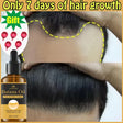 Seven Days Batana Oil Hair Growth Serum bottle with before and after hair regrowth results in 7 days.