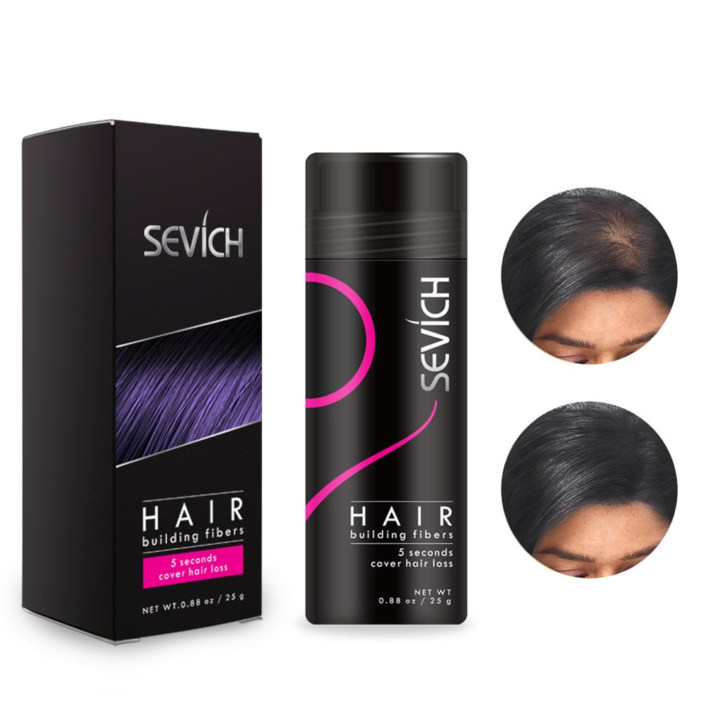 Sevich Hair Building Fibers Keratin fuller volume result on thinning crown.